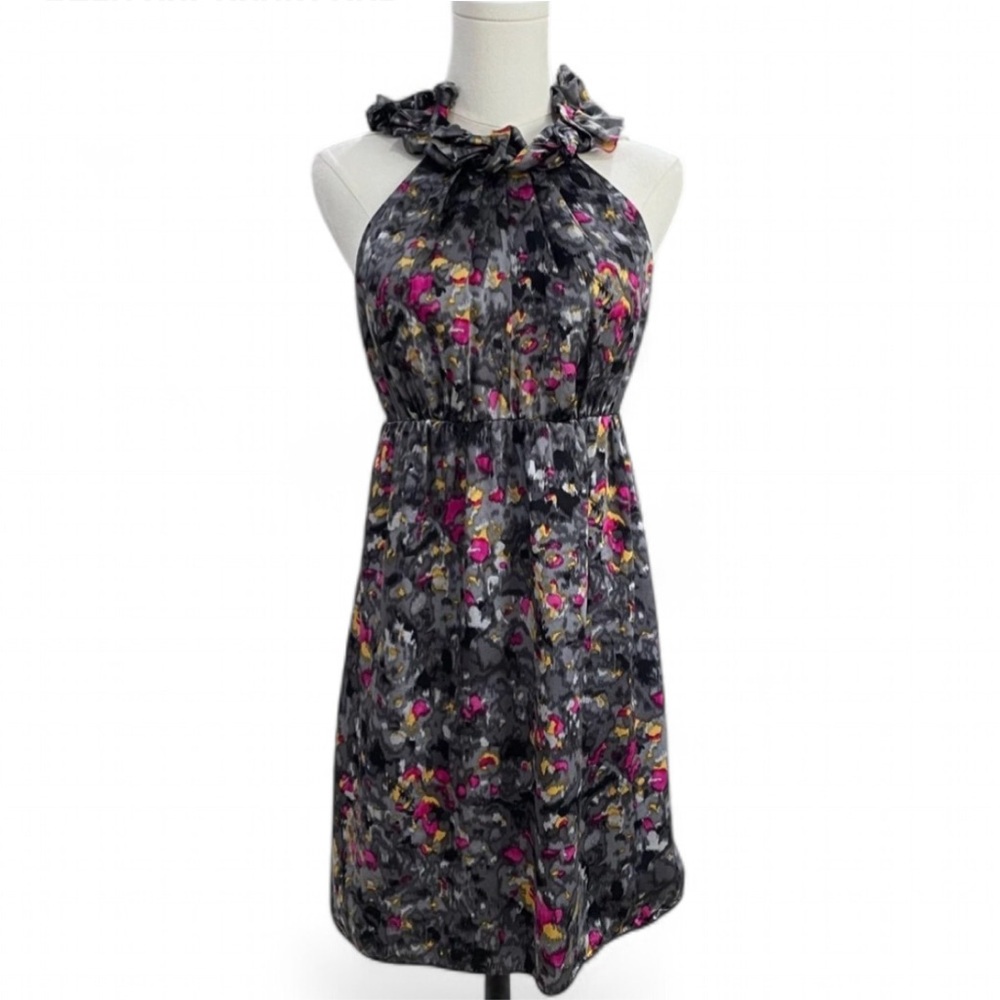 Alice & Trixie Silk Ruffle Halter Neck Dress